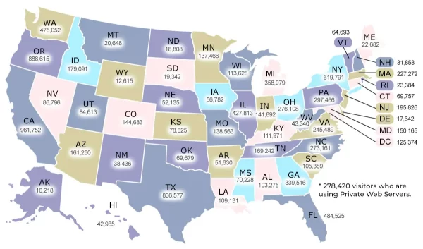 standupgirl USA Visitor Map